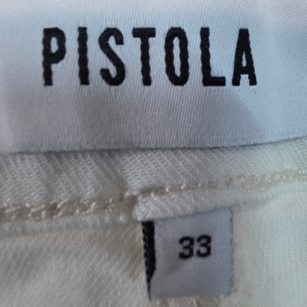 PISTOLA Womens‎ 33 High Rise Cropped Straight Leg Utility Pant in Ecru - Picture 13 of 15
